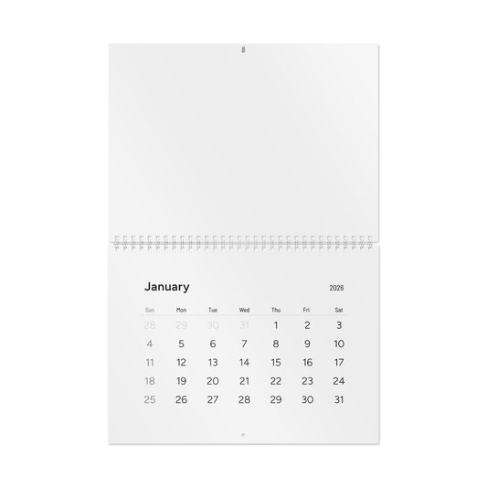 2026 Minimal Wall Calendar — Clean Monthly Planner